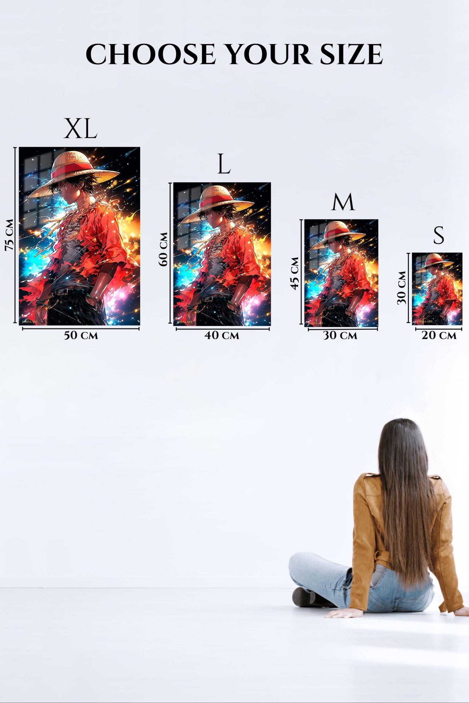 Cosmic Straw Hat Adventurer metal wall art print, view 6