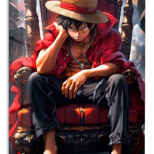 Straw Hat Throne Hero metal wall art print