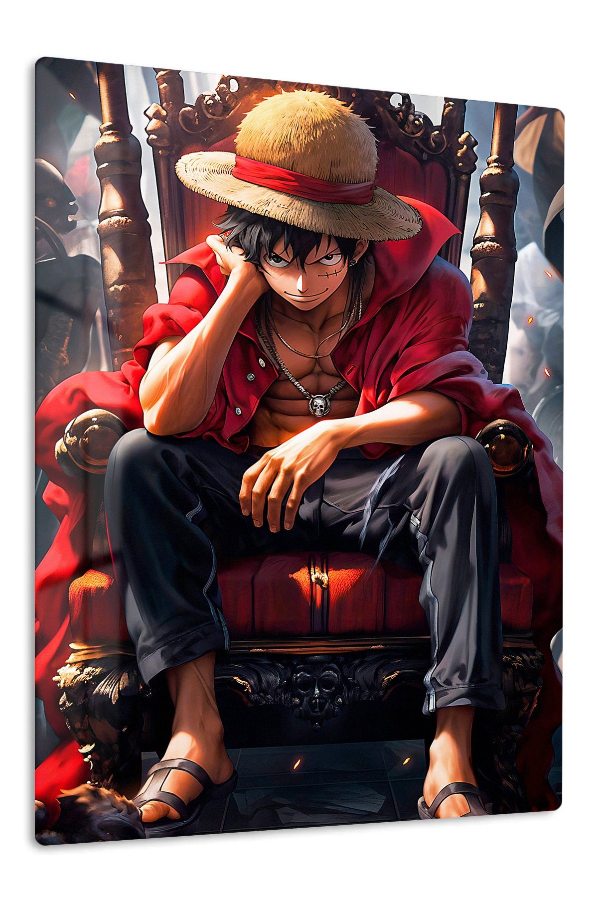 Straw Hat Throne Hero metal wall art print