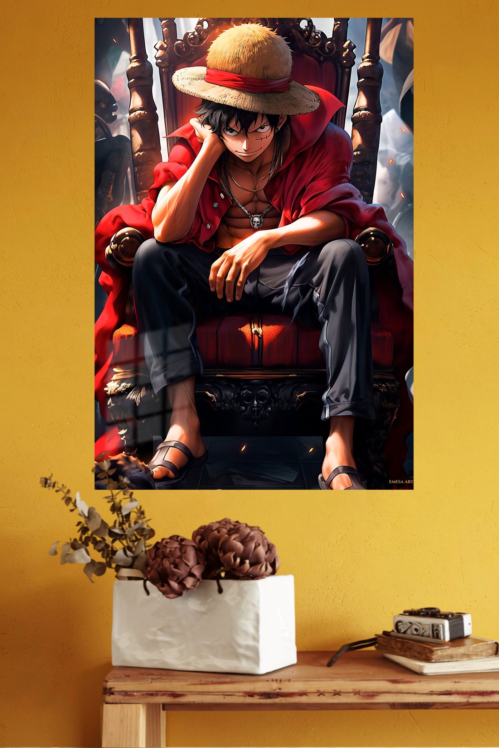Straw Hat Throne Hero metal wall art print, view 4