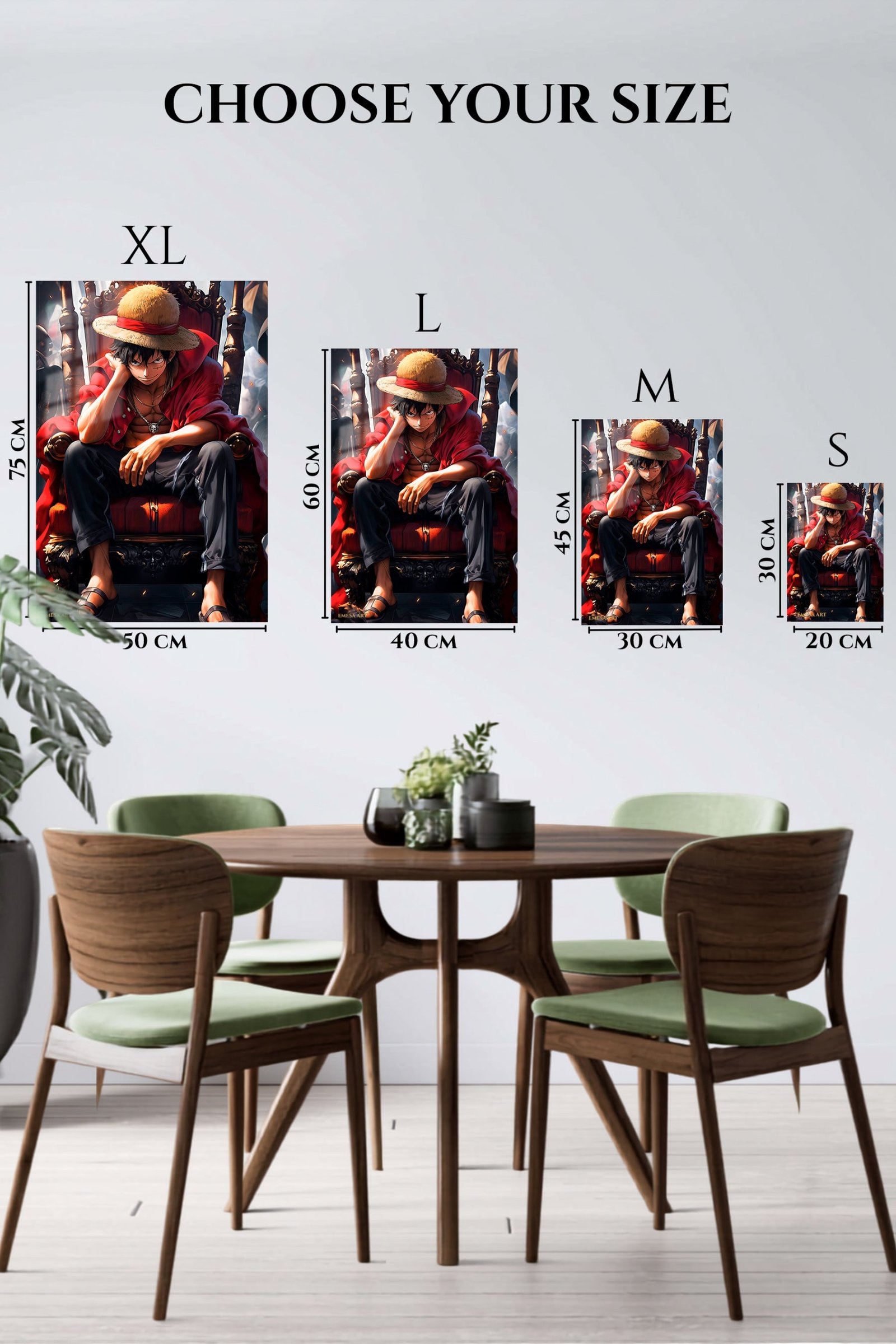 Straw Hat Throne Hero metal wall art print, view 6