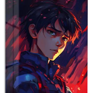 Scarlet Shadow Warrior metal wall art print