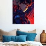 Scarlet Shadow Warrior metal wall art print, view 5