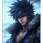 Frostbound Dark Warrior metal wall art print