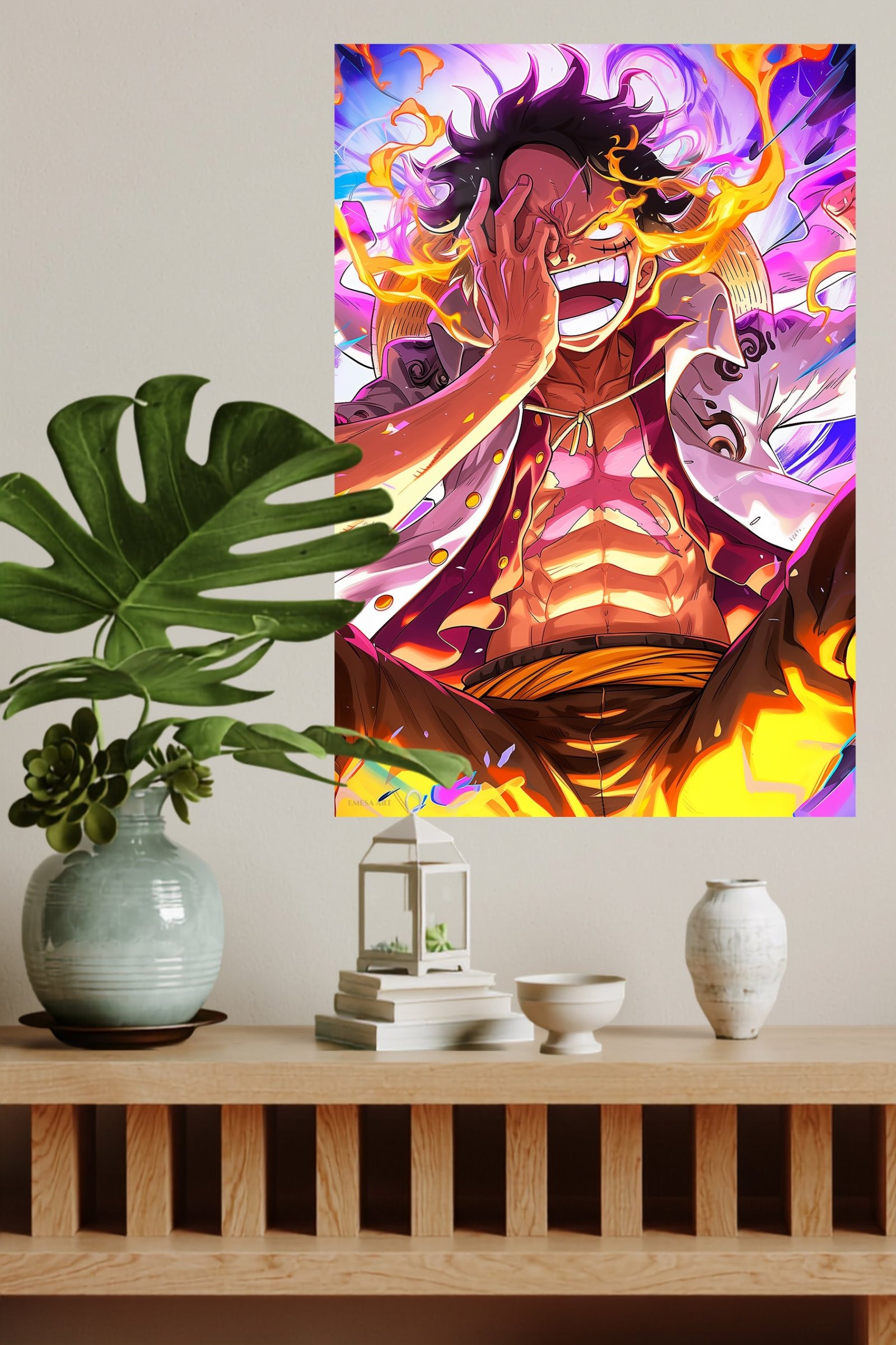 Flame Laughing Hero metal wall art print, view 4