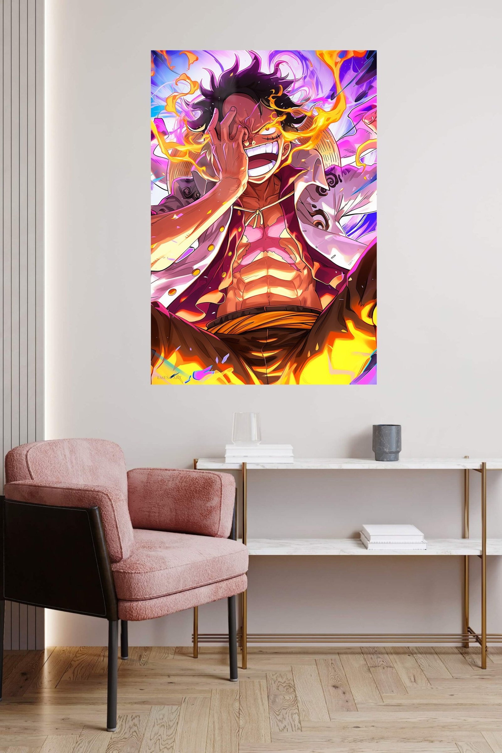 Flame Laughing Hero metal wall art print, view 5