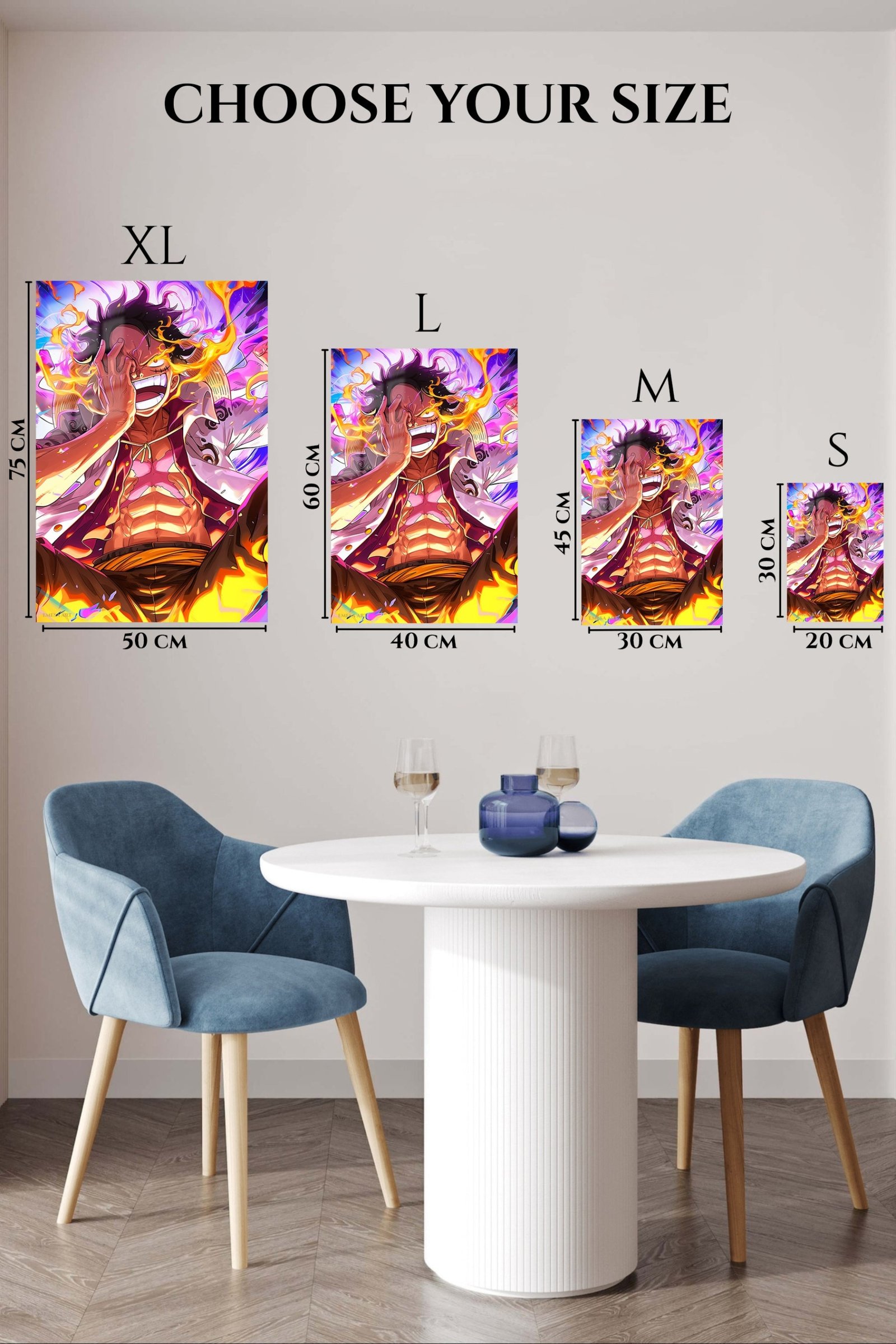 Flame Laughing Hero metal wall art print, view 6