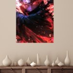 Crimson Masked Ninja metal wall art print, view 4
