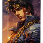 Golden Chain Warrior metal wall art print