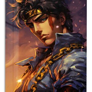 Golden Chain Warrior metal wall art print