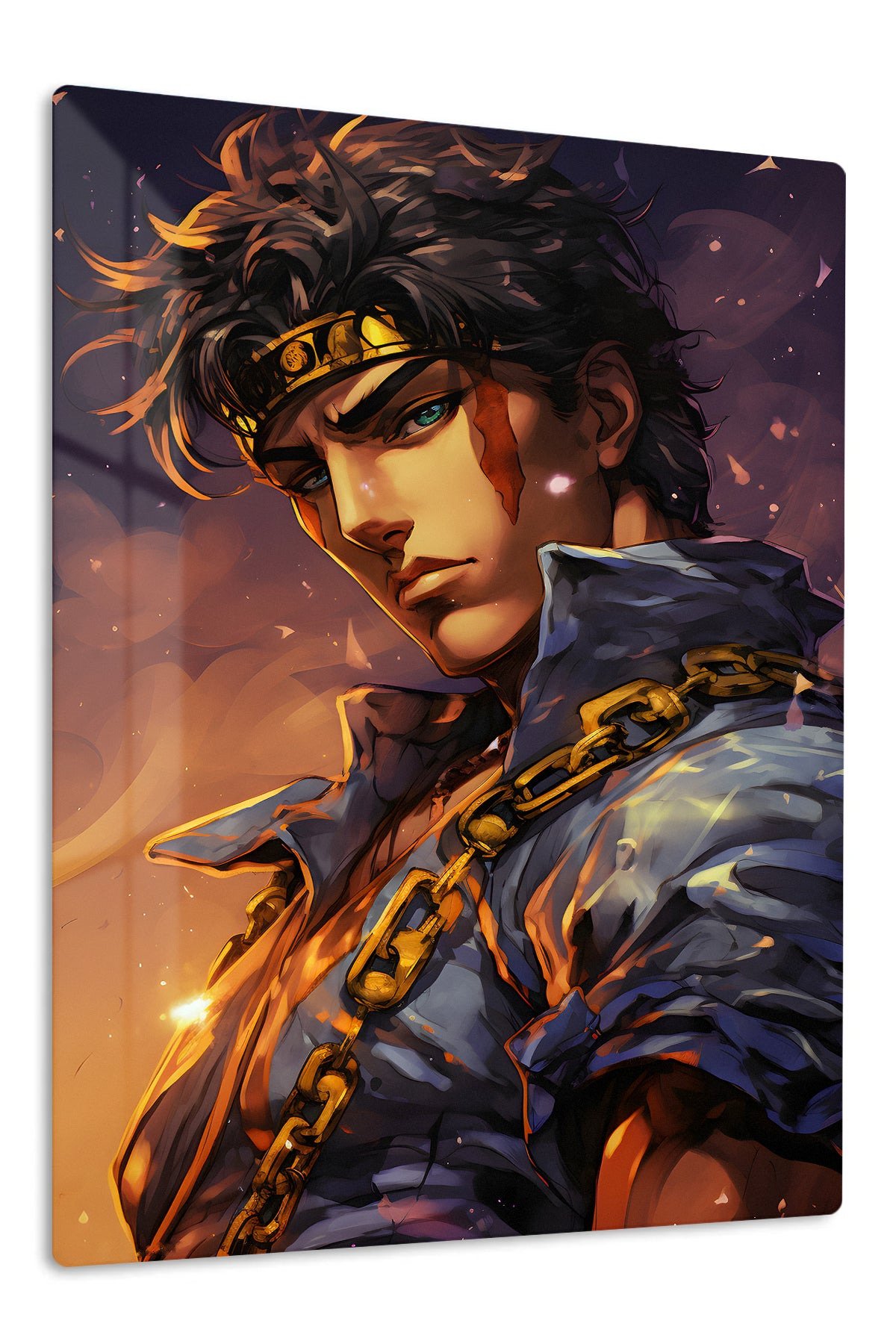 Golden Chain Warrior metal wall art print