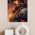 Golden Chain Warrior metal wall art print, view 4