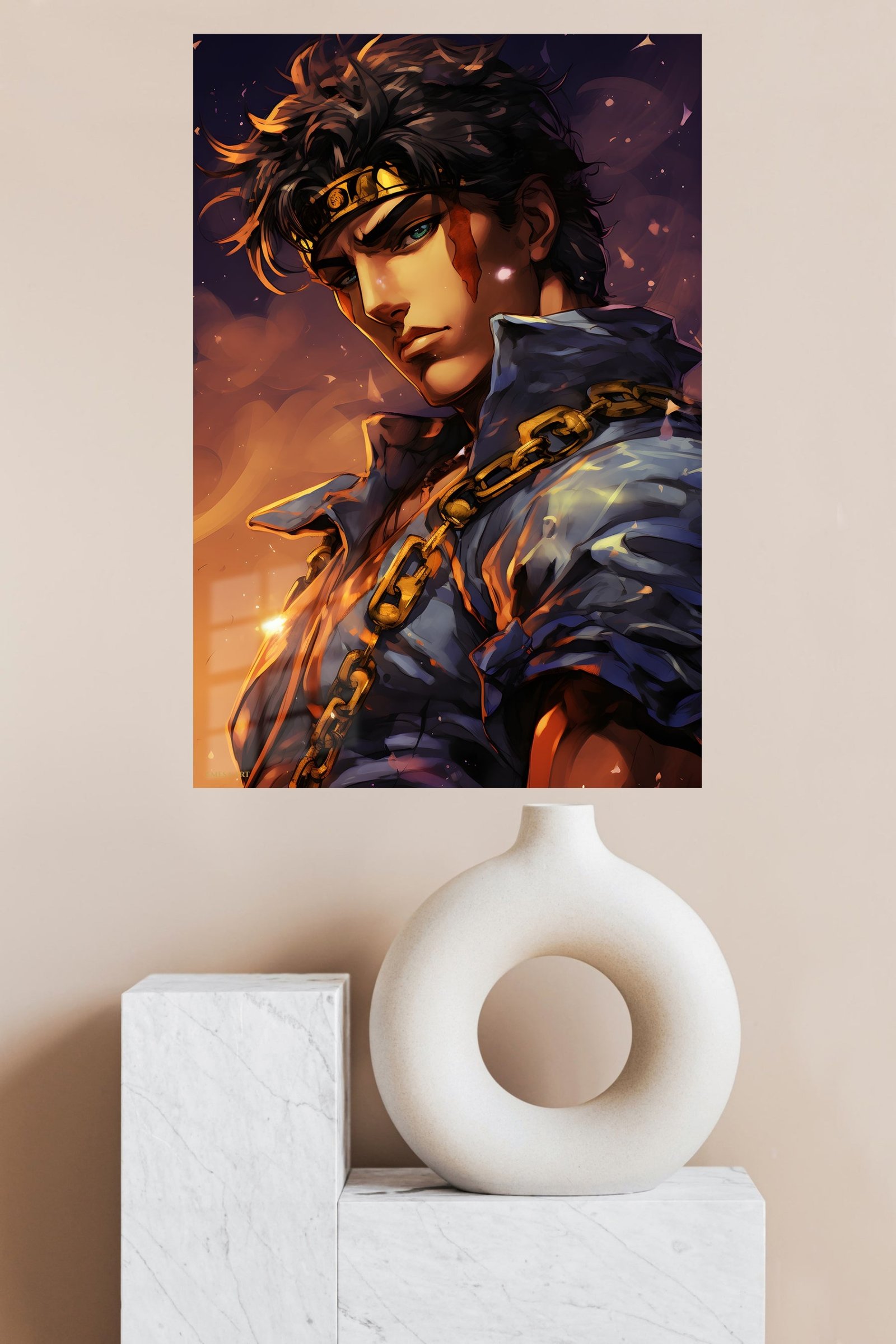Golden Chain Warrior metal wall art print, view 4