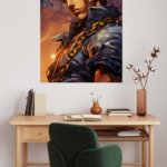 Golden Chain Warrior metal wall art print, view 5