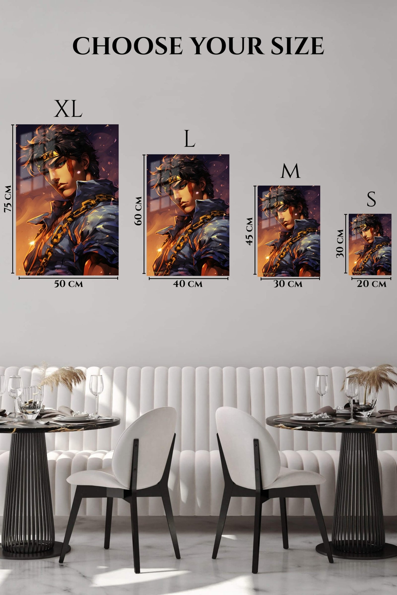 Golden Chain Warrior metal wall art print, view 6