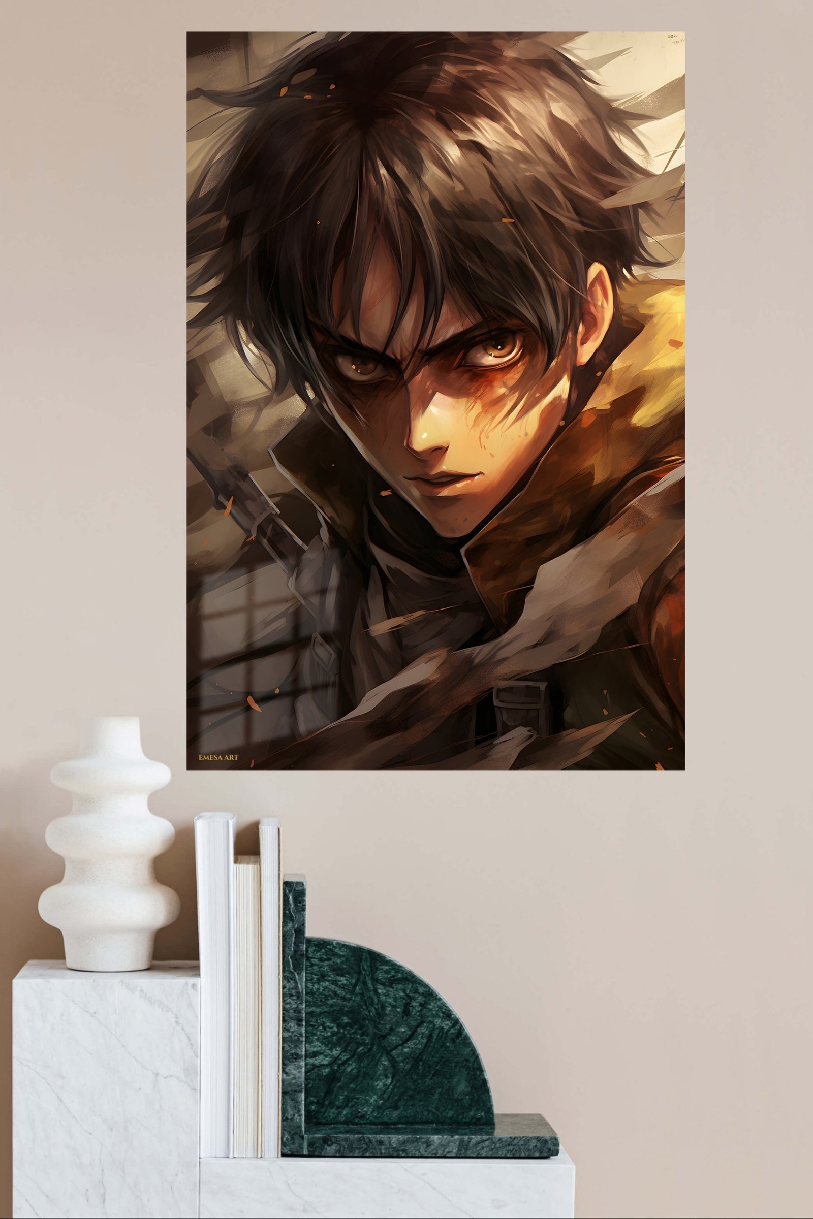 Amber-Eyed Battle Hero metal wall art print, view 4