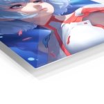 Blue-Haired Celestial Girl metal wall art print, view 2