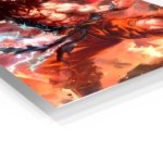Dragon Flame Warrior metal wall art print, view 2