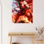 Dragon Flame Warrior metal wall art print, view 5