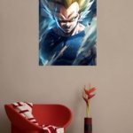Golden Aura Warrior metal wall art print, view 5