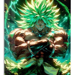 Emerald Aura Warrior metal wall art print