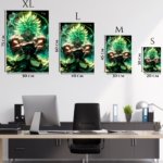 Emerald Aura Warrior metal wall art print, view 6