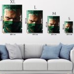 Emerald Masked Swordsman Portrait metal wall art print, view 6