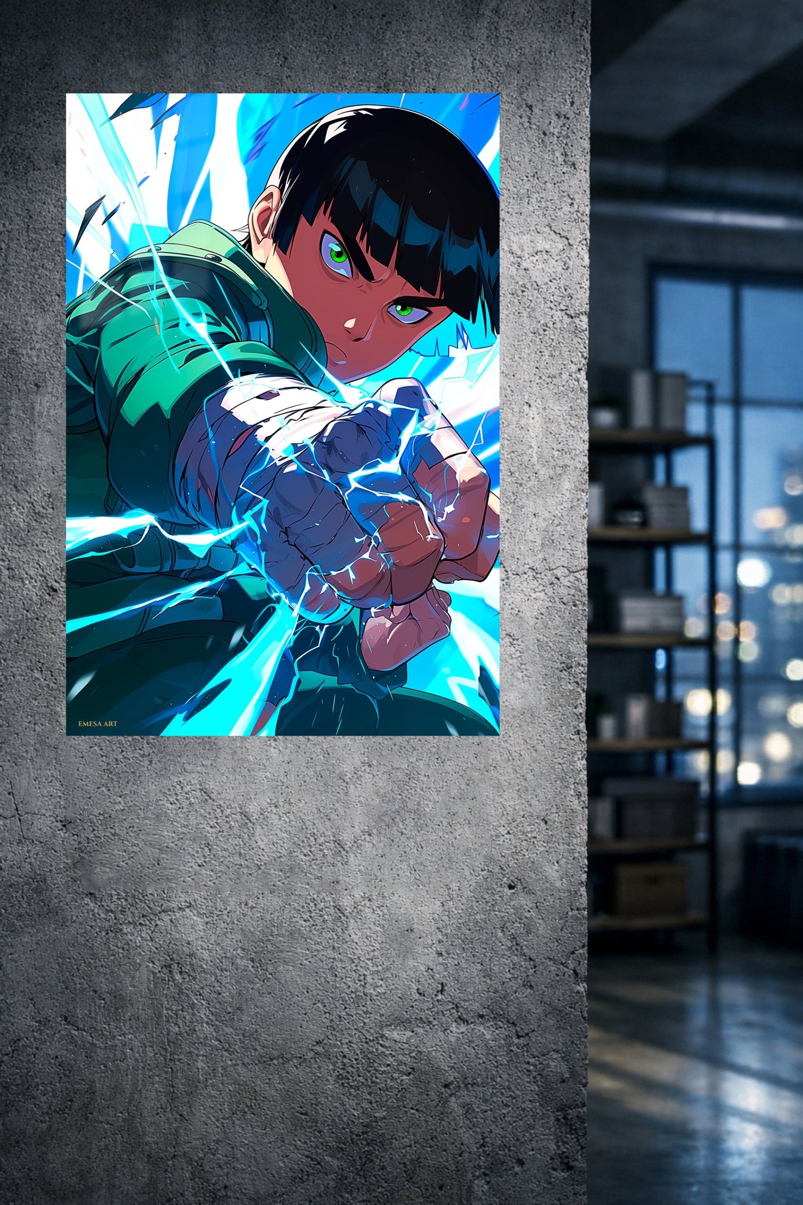 Electric Fist Warrior metal wall art print, view 4