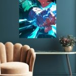 Electric Fist Warrior metal wall art print, view 5