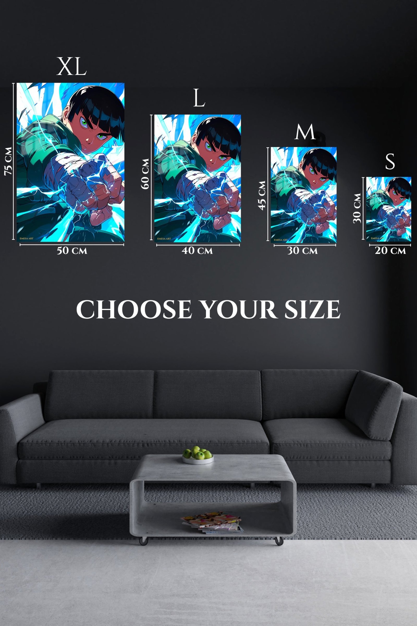 Electric Fist Warrior metal wall art print, view 6