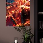 Ember Blade Warrior metal wall art print, view 4