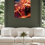 Ember Blade Warrior metal wall art print, view 5