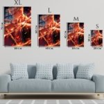 Ember Blade Warrior metal wall art print, view 6