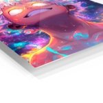 Cosmic Awakening Portrait metal wall art print, view 2