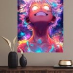 Cosmic Awakening Portrait metal wall art print, view 4