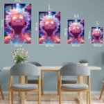 Cosmic Awakening Portrait metal wall art print, view 6
