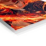 Blazing Sword Warrior metal wall art print, view 2