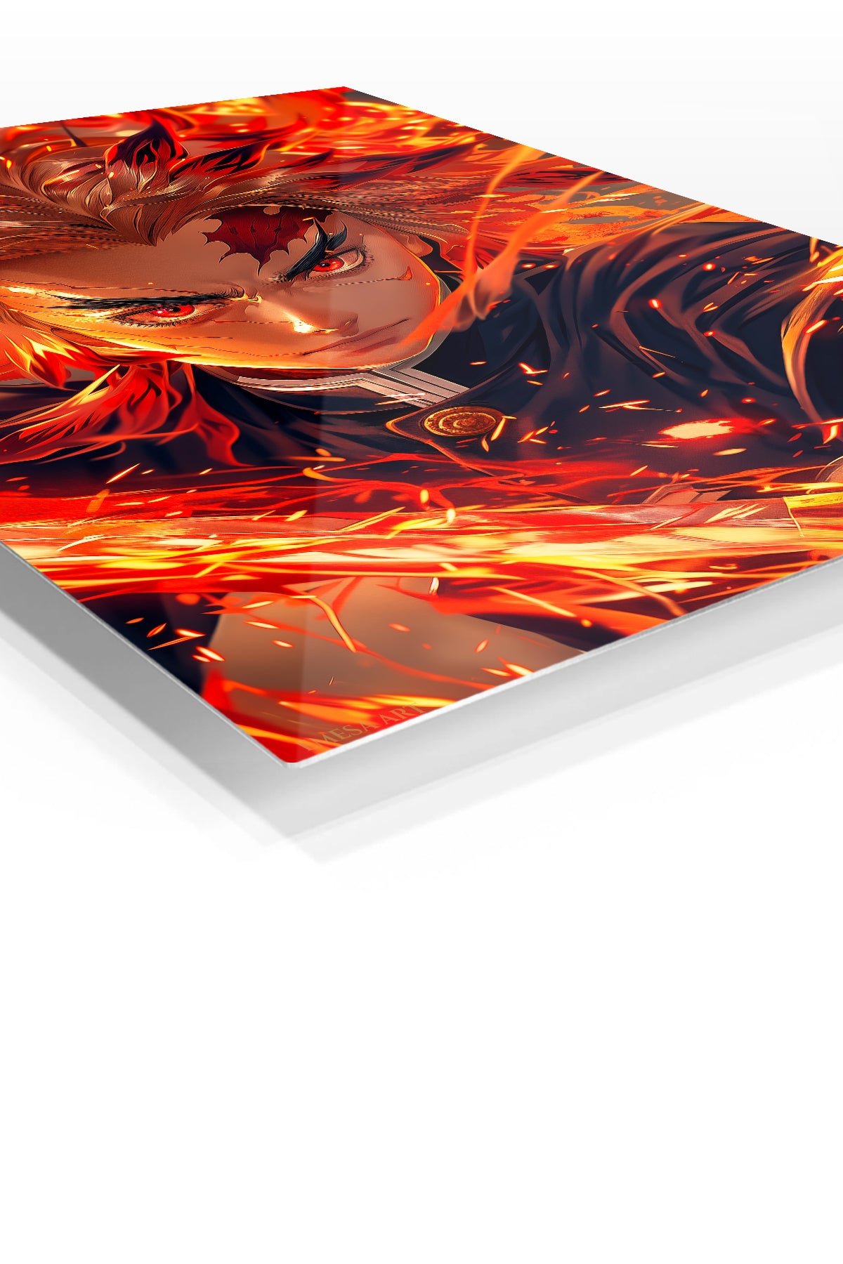 Blazing Sword Warrior metal wall art print, view 2