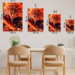 Blazing Sword Warrior metal wall art print, view 6