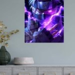 Neon Masked Ninja Energy metal wall art print, view 4