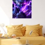 Neon Masked Ninja Energy metal wall art print, view 5