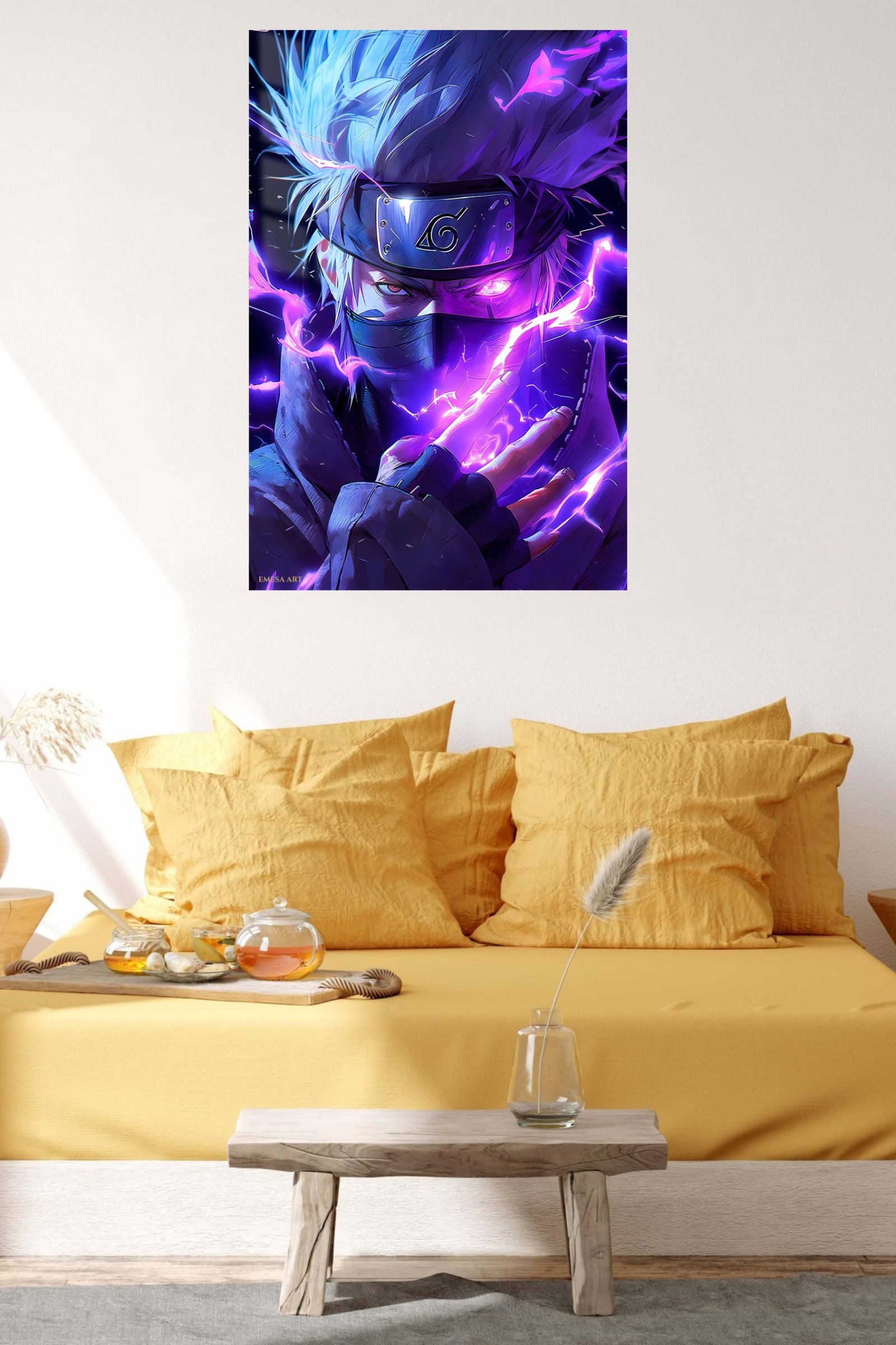 Neon Masked Ninja Energy metal wall art print, view 5