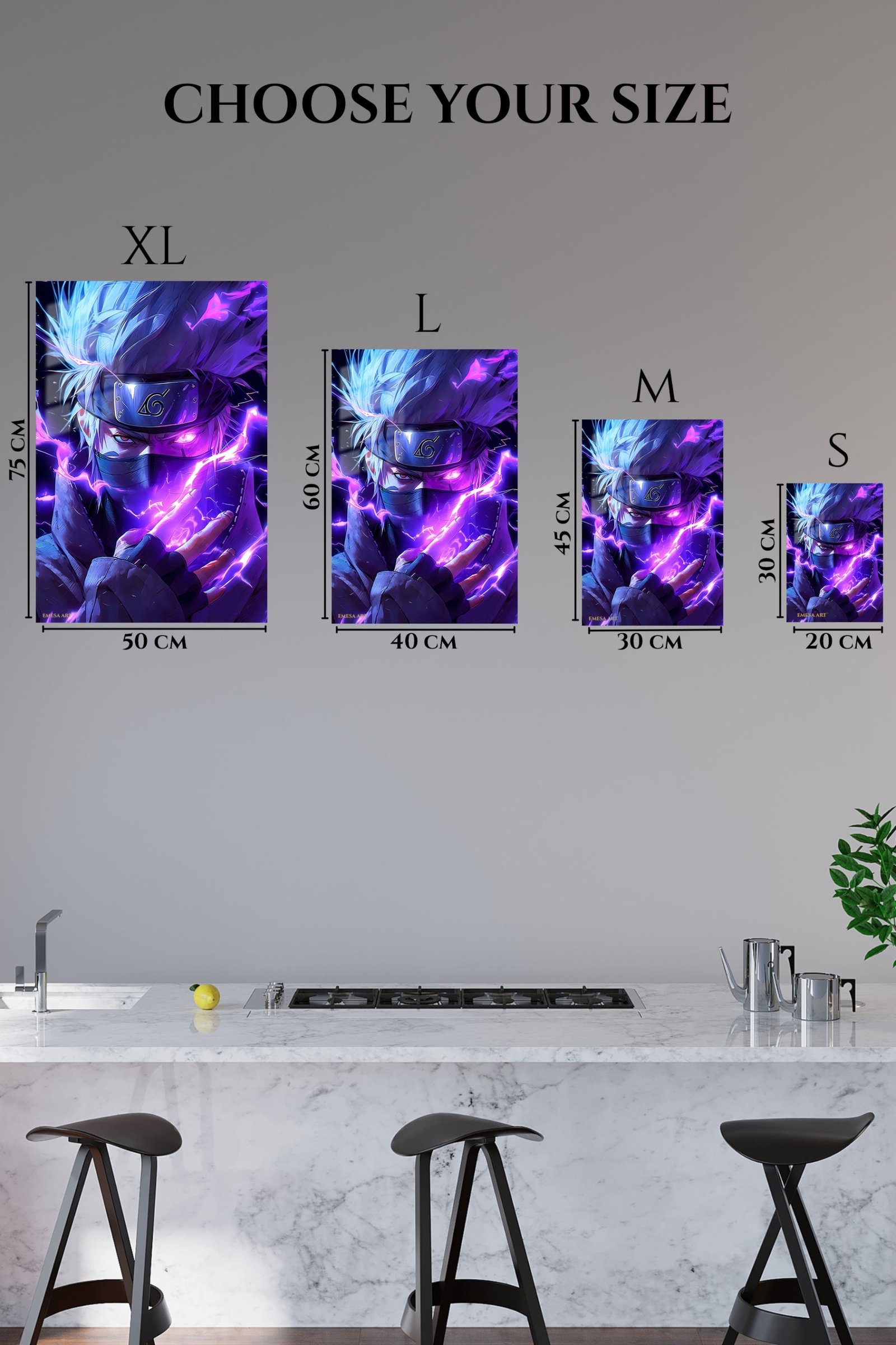 Neon Masked Ninja Energy metal wall art print, view 6