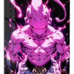 Neon Armored Phantom metal wall art print