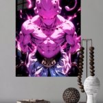 Neon Armored Phantom metal wall art print, view 4