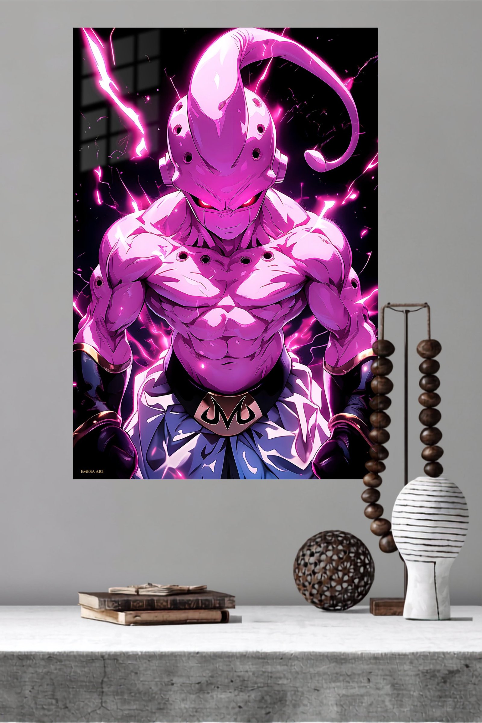 Neon Armored Phantom metal wall art print, view 4