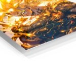 Golden Energy Warrior metal wall art print, view 2