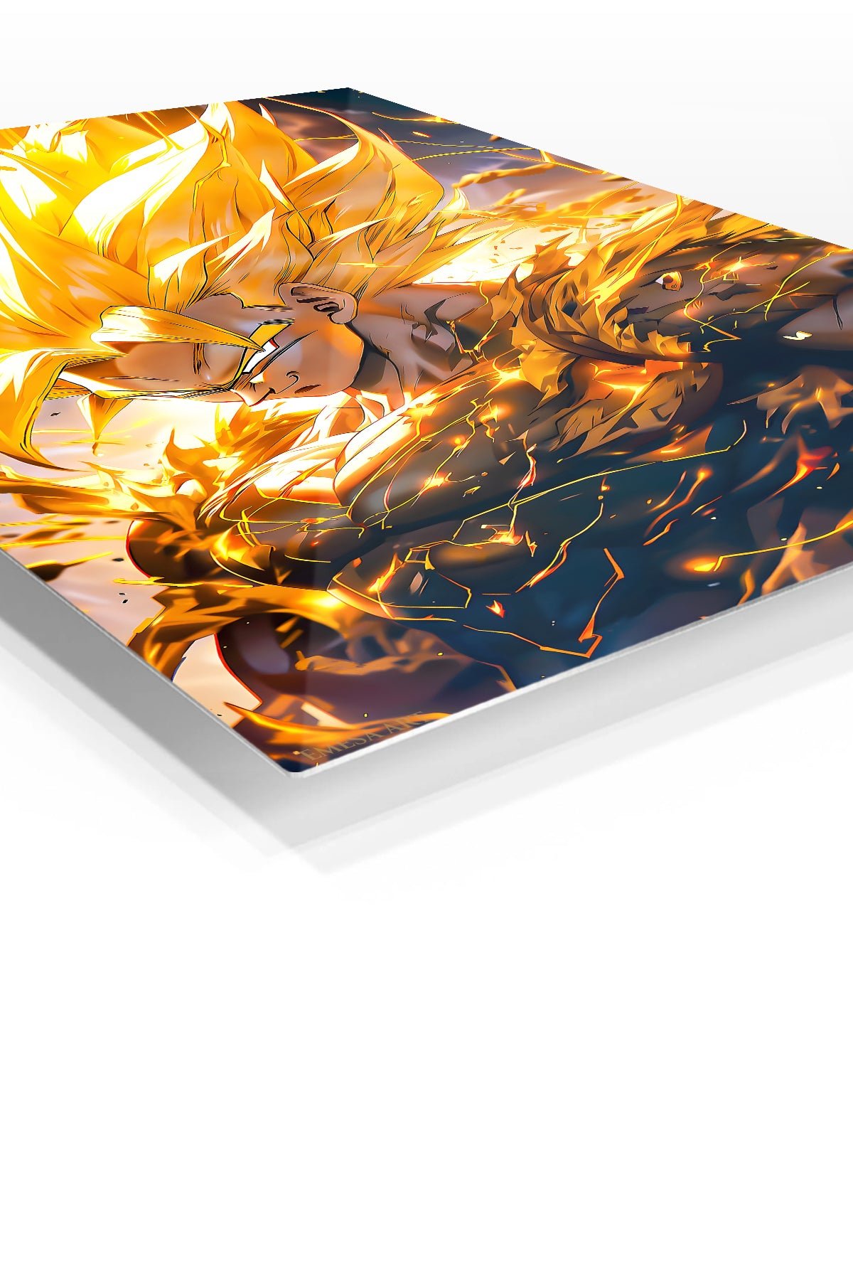 Golden Energy Warrior metal wall art print, view 2