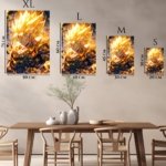 Golden Energy Warrior metal wall art print, view 6