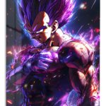 Violet Energy Warrior metal wall art print